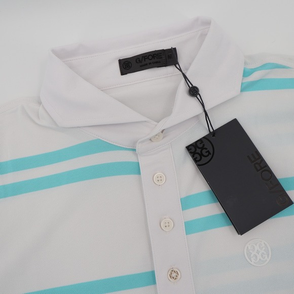 G/FORE | Shirts | New Gfore Mens Striped Golf Performance Polo Shirt ...